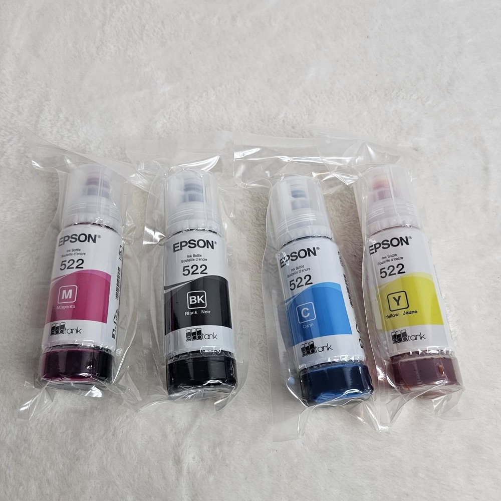 Genuine Epson 522 Ink Bottles 4 Pack - ET-2803  And Other Epson Inkjet Printers